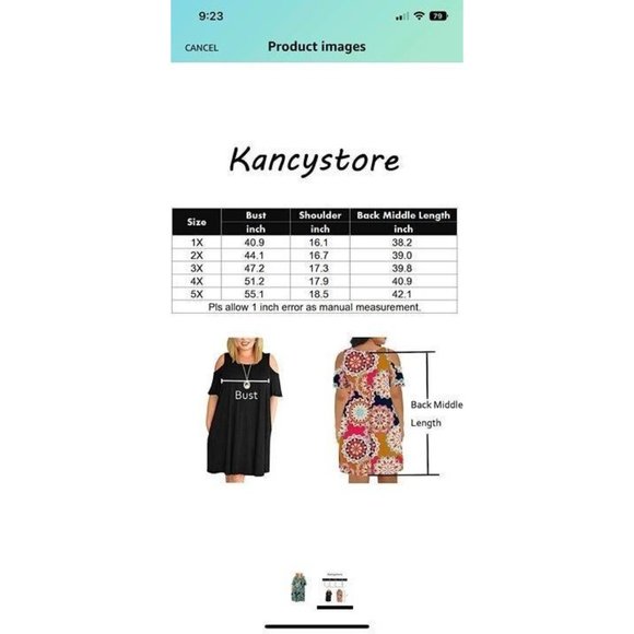 Dress with Peek-a-Boo Shoulders Size 3XL - Picture 6 of 6